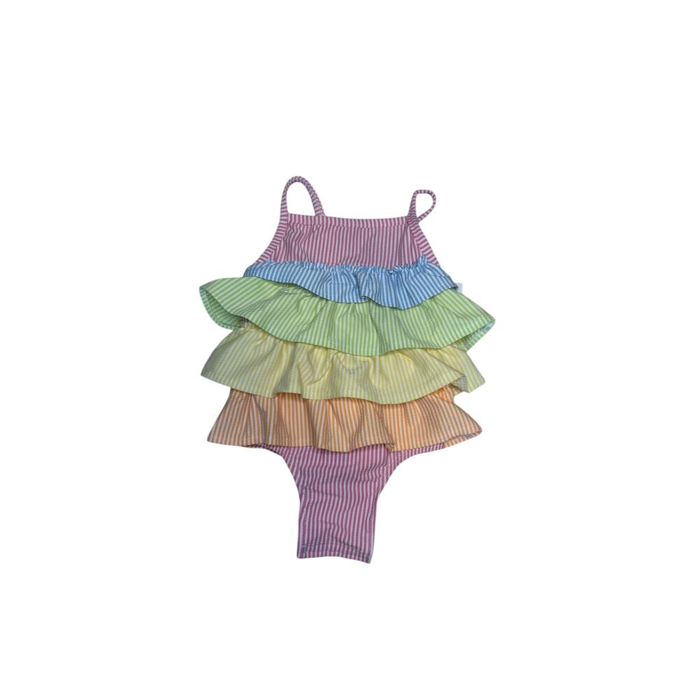 Mudpie Baby Girl Seersucker Swimsuit Size 2T NEW‎